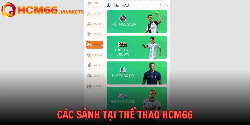 Có rất nhiều sảnh để bạn tha hồ trải nghiệm ở Thể Thao HCM66